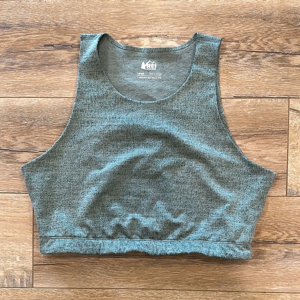 REI Women's Green Tank Crop Top Size Large in Excellent Condition - Picture 1 of 5